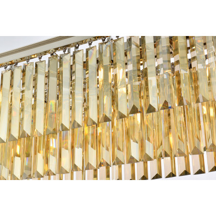 Elegant Urban Classic Chandelier - Polished Nickel/Gold, L 50" (1232D50PN-GT-RC)