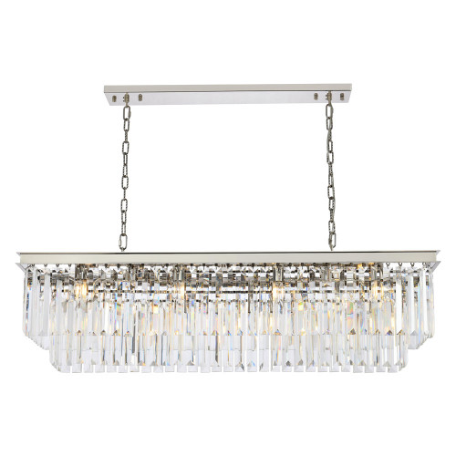 Elegant Urban Classic Chandelier - Polished Nickel, L 50" (1232D50PN-RC)