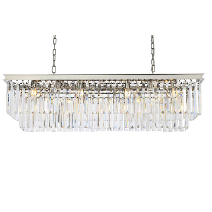 Elegant Urban Classic Chandelier - Polished Nickel, L 50" (1232D50PN-RC)