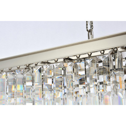 Elegant Urban Classic Chandelier - Polished Nickel, L 50" (1232D50PN-RC)