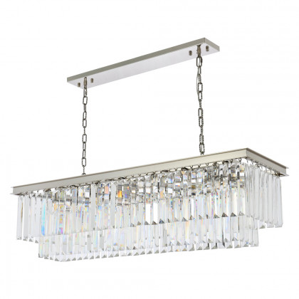 Elegant Urban Classic Chandelier - Polished Nickel, L 50" (1232D50PN-RC)