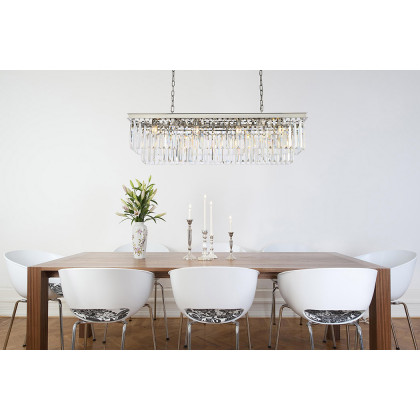 Elegant Urban Classic Chandelier - Polished Nickel, L 50" (1232D50PN-RC)
