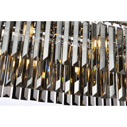 Elegant Urban Classic Chandelier - Polished Nickel/Silver, L 50" (1232D50PN-SS-RC)