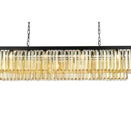 Elegant Urban Classic Chandelier - Matte Black/Gold, L 60" (1232D60MB-GT-RC)