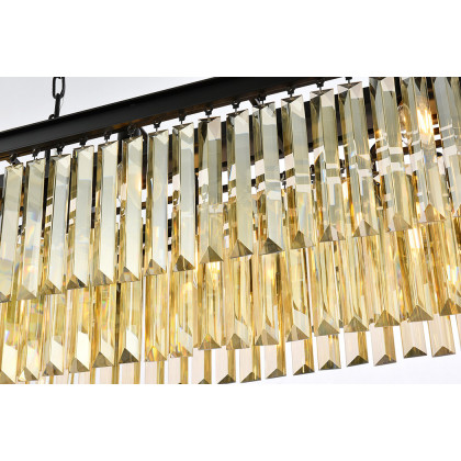 Elegant Urban Classic Chandelier - Matte Black/Gold, L 60" (1232D60MB-GT-RC)