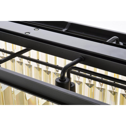 Elegant Urban Classic Chandelier - Matte Black/Gold, L 60" (1232D60MB-GT-RC)