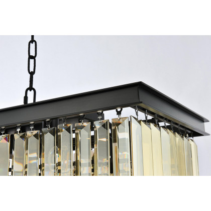 Elegant Urban Classic Chandelier - Matte Black/Gold, L 60" (1232D60MB-GT-RC)