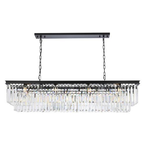 Elegant Urban Classic Chandelier - Matte Black, L 60" (1232D60MB-RC)