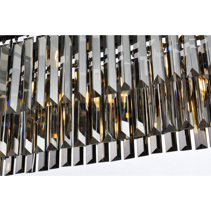 Elegant Urban Classic Chandelier - Matte Black/Silver, L 60" (1232D60MB-SS-RC)