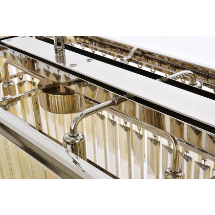 Elegant Urban Classic Chandelier - Polished Nickel/Gold, L 60" (1232D60PN-GT-RC)