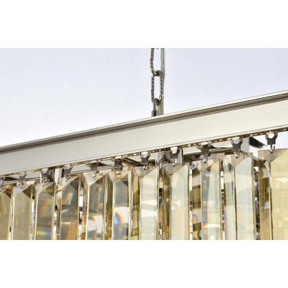Elegant Urban Classic Chandelier - Polished Nickel/Gold, L 60" (1232D60PN-GT-RC)