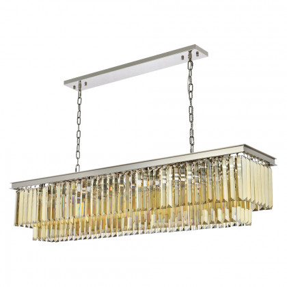 Elegant Urban Classic Chandelier - Polished Nickel/Gold, L 60" (1232D60PN-GT-RC)