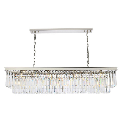 Elegant Urban Classic Chandelier - Polished Nickel, L 60" (1232D60PN-RC)