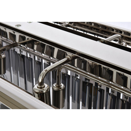 Elegant Urban Classic Chandelier - Polished Nickel/Silver, L 60" (1232D60PN-SS-RC)