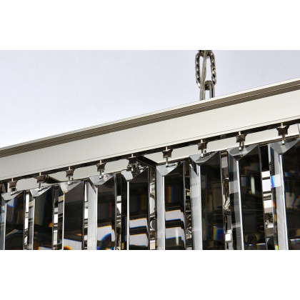 Elegant Urban Classic Chandelier - Polished Nickel/Silver, L 60" (1232D60PN-SS-RC)