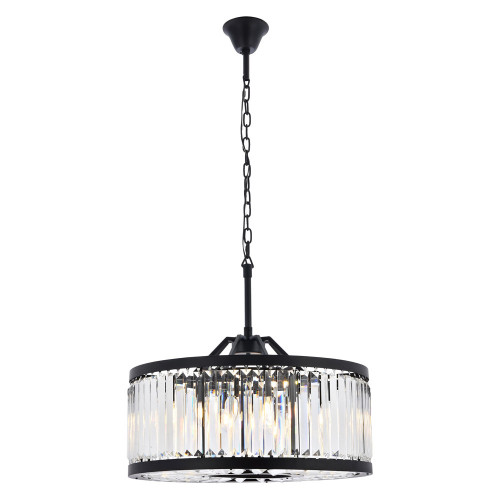 Elegant Urban Classic Chandelier - Matte Black, L 28" (1233D28MB-RC)