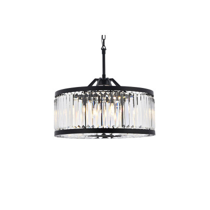 Elegant Urban Classic Chandelier - Matte Black, L 28" (1233D28MB-RC)