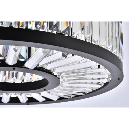 Elegant Urban Classic Chandelier - Matte Black, L 28" (1233D28MB-RC)