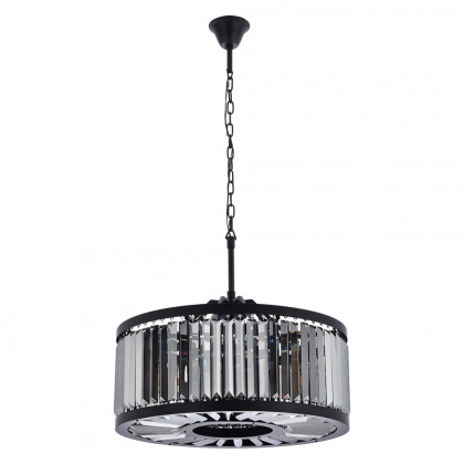 Elegant Urban Classic Chandelier - Matte Black/Silver, L 28" (1233D28MB-SS-RC)