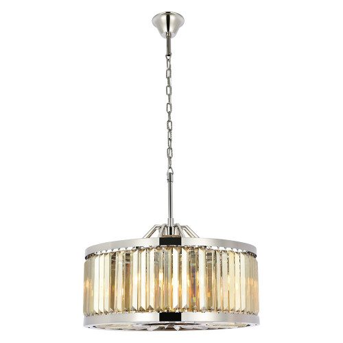 Elegant Urban Classic Chandelier - Polished Nickel/Gold, L 28" (1233D28PN-GT-RC)