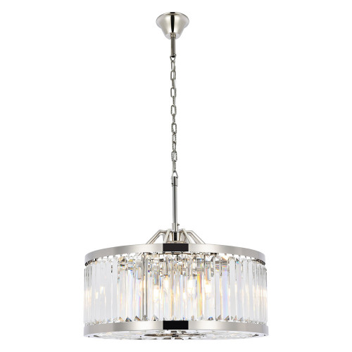 Elegant Urban Classic Chandelier - Polished Nickel, L 28" (1233D28PN-RC)