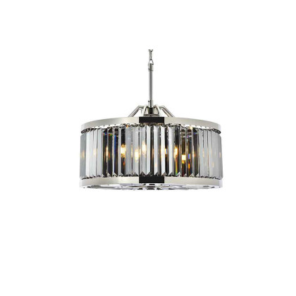 Elegant Urban Classic Chandelier - Polished Nickel/Silver, L 28" (1233D28PN-SS-RC)