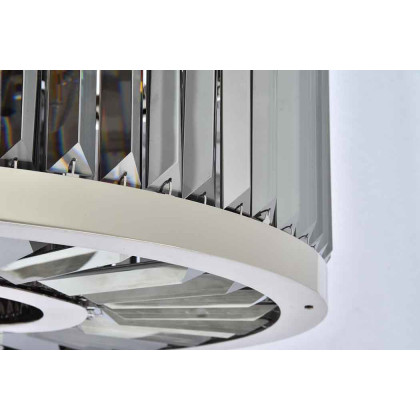 Elegant Urban Classic Chandelier - Polished Nickel/Silver, L 28" (1233D28PN-SS-RC)