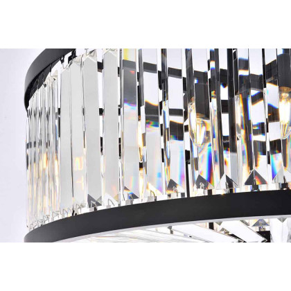 Elegant Urban Classic Chandelier - Matte Black, L 35.5" (1233D35MB-RC)