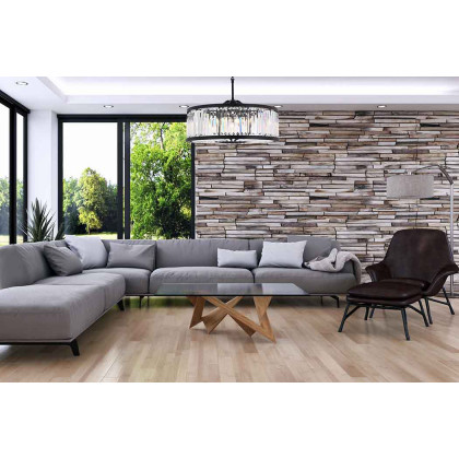 Elegant Urban Classic Chandelier - Matte Black, L 35.5" (1233D35MB-RC)