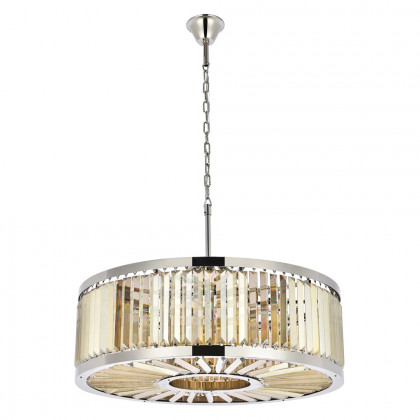 Elegant Urban Classic Chandelier - Polished Nickel/Gold, L 35.5" (1233D35PN-GT-RC)