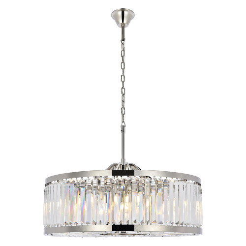 Elegant Urban Classic Chandelier - Polished Nickel, L 35.5" (1233D35PN-RC)