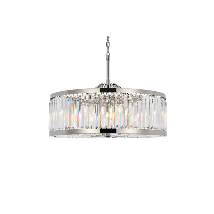 Elegant Urban Classic Chandelier - Polished Nickel, L 35.5" (1233D35PN-RC)