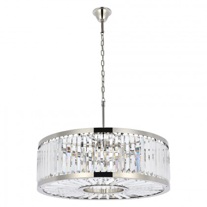 Elegant Urban Classic Chandelier - Polished Nickel, L 35.5" (1233D35PN-RC)