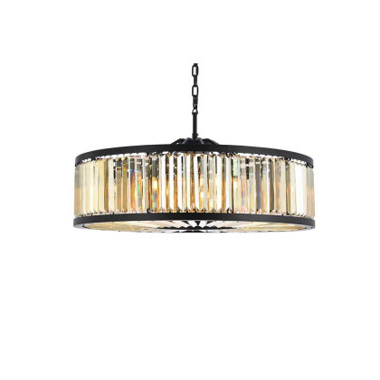 Elegant Urban Classic Chandelier - Matte Black/Gold, L 43.5" (1233G43MB-GT-RC)