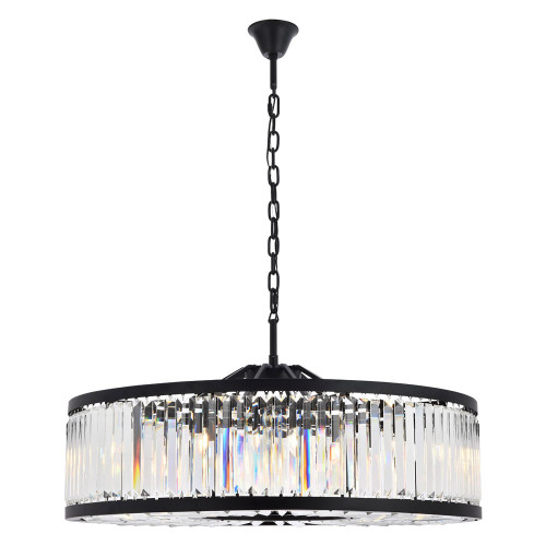 Elegant Urban Classic Chandelier - Matte Black, L 43.5" (1233G43MB-RC)