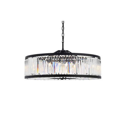 Elegant Urban Classic Chandelier - Matte Black, L 43.5" (1233G43MB-RC)