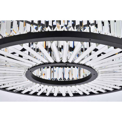 Elegant Urban Classic Chandelier - Matte Black, L 43.5" (1233G43MB-RC)