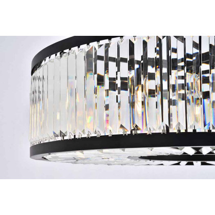 Elegant Urban Classic Chandelier - Matte Black, L 43.5" (1233G43MB-RC)