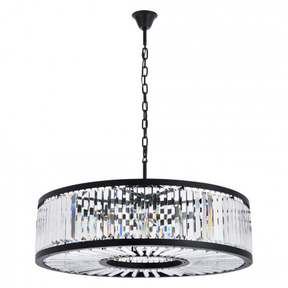 Elegant Urban Classic Chandelier - Matte Black, L 43.5" (1233G43MB-RC)