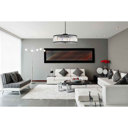 Elegant Urban Classic Chandelier - Matte Black, L 43.5" (1233G43MB-RC)
