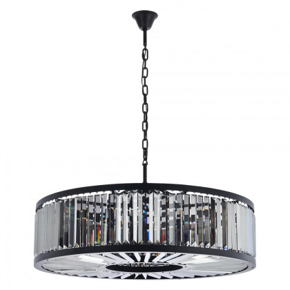 Elegant Urban Classic Chandelier - Matte Black/Silver, L 43.5" (1233G43MB-SS-RC)