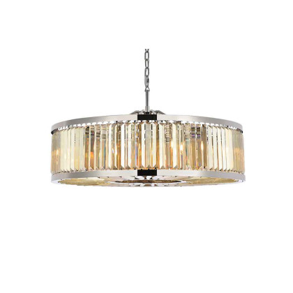 Elegant Urban Classic Chandelier - Polished Nickel/Gold, L 43.5" (1233G43PN-GT-RC)