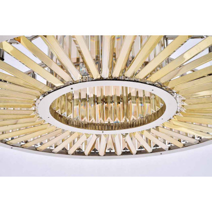 Elegant Urban Classic Chandelier - Polished Nickel/Gold, L 43.5" (1233G43PN-GT-RC)