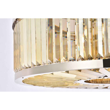 Elegant Urban Classic Chandelier - Polished Nickel/Gold, L 43.5" (1233G43PN-GT-RC)