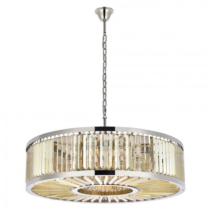 Elegant Urban Classic Chandelier - Polished Nickel/Gold, L 43.5" (1233G43PN-GT-RC)