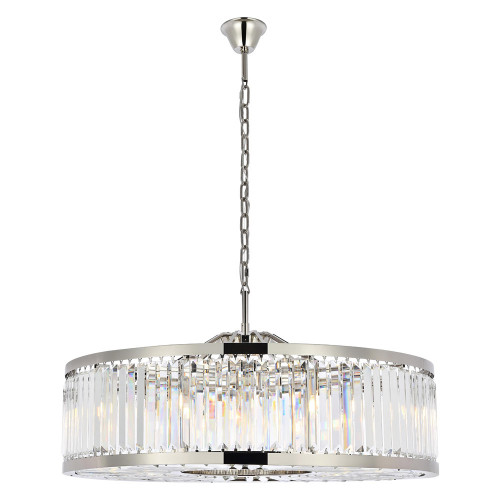 Elegant Urban Classic Chandelier - Polished Nickel, L 43.5" (1233G43PN-RC)