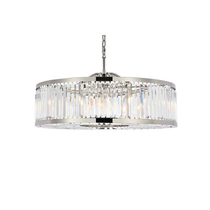 Elegant Urban Classic Chandelier - Polished Nickel, L 43.5" (1233G43PN-RC)