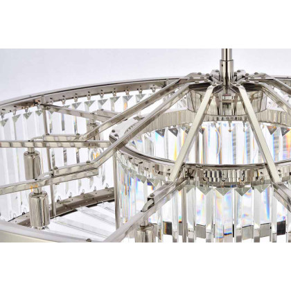 Elegant Urban Classic Chandelier - Polished Nickel, L 43.5" (1233G43PN-RC)