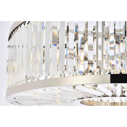 Elegant Urban Classic Chandelier - Polished Nickel, L 43.5" (1233G43PN-RC)