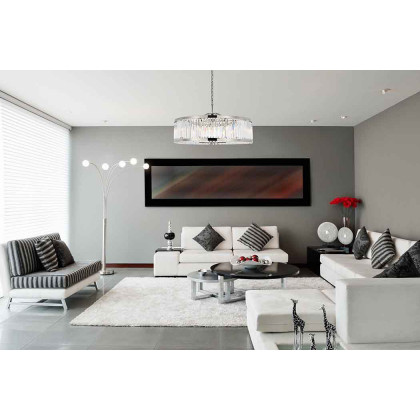 Elegant Urban Classic Chandelier - Polished Nickel, L 43.5" (1233G43PN-RC)